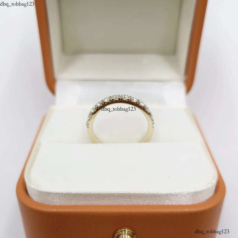 14K Solid Gold 3mm Width Round Moissanite RD 2.5mmx12pcs Wedding Ring for Women