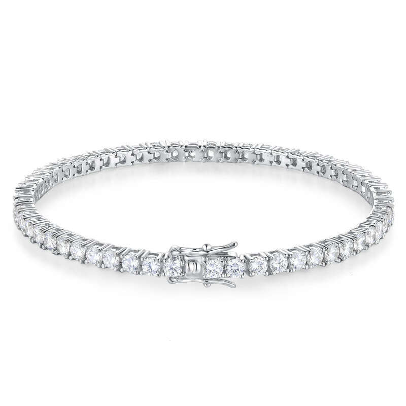 TennisChain Jewelry 2-6MM Tennis Chain Fashion Men and Women Hip-Hop Zircon Bracelet High-End Feel