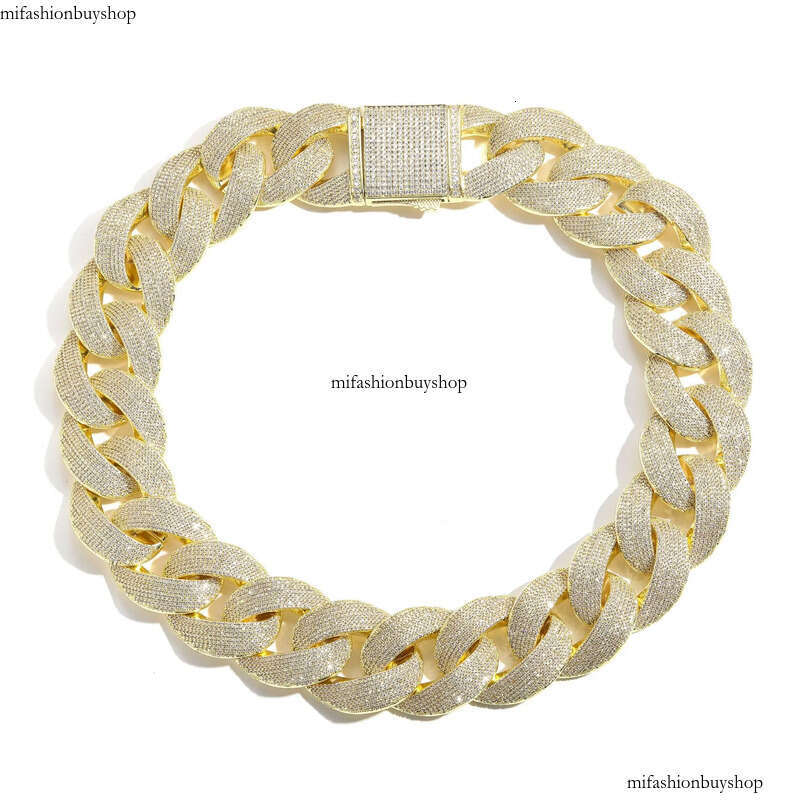 Elegant Mens Fashion Jewelry: Premium 35MM Cuban Chain Necklaces Featuring Sparkling Cubic Zirconias & Durable Gold Coating
