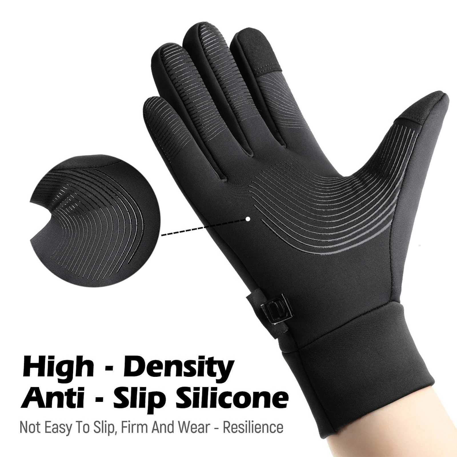 Mountain running gloves Mens Winter Touchscreen Gloves Warm Anti Slip Windproof Rainproof Riding Sports Gloves Z250925