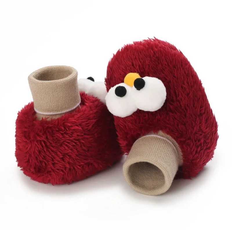 Cartoon Cute Baby Childrens Shoes Mens and Womens Flat Shoes Elastic Rope Plush Warm and Comfortable Socks Shoes 018MJ250930