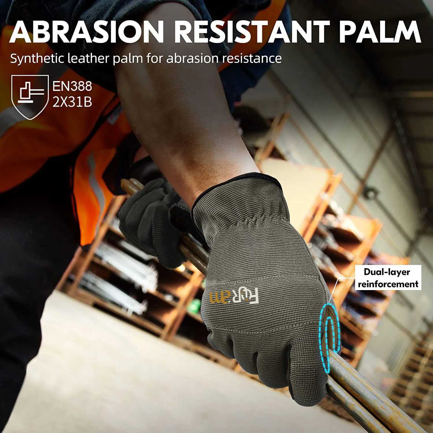1Pair Touchscreen Utility work Gloves for Men women UltraSoft Lightweight and Fitting Gloves comfortable Multipurpose Z250925