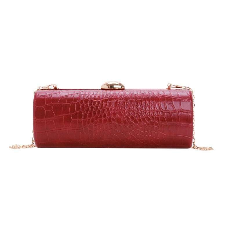 designer bag Luxury bag Warm Brown Crocodile Pattern Long Baguette Handbag Trendy Motorcycle Date Party Irregular Bag