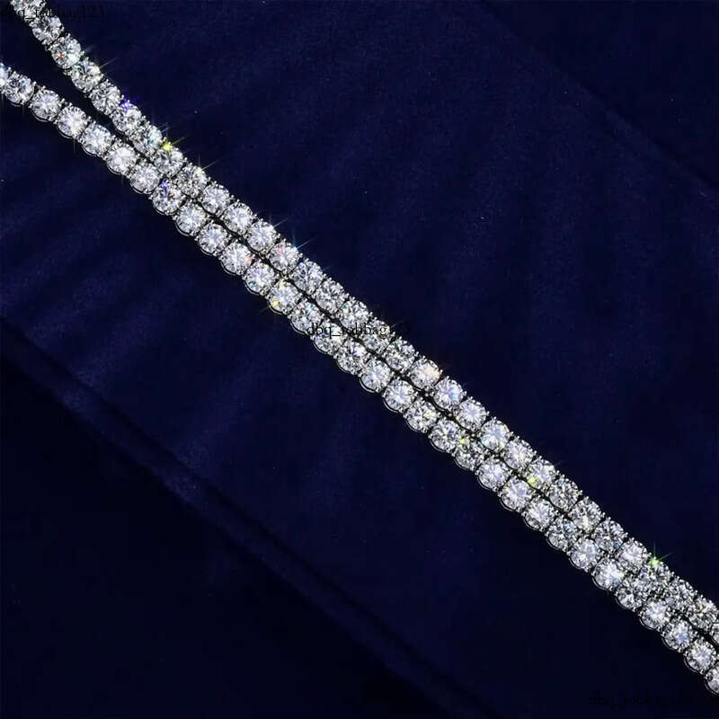 Elegant 3mm VVS Clarity Gold Plated Sier Hypoallergenic Gift Moissanite Tennis Chain