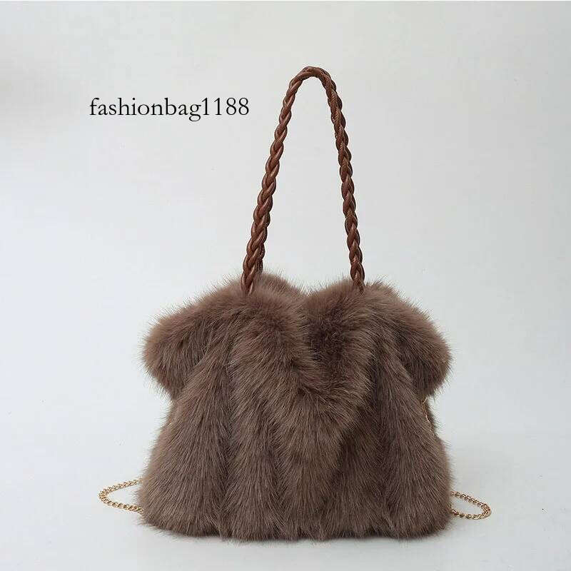 Plush High-end Fashion Soft For Skin Shoulder Faux Fur Women's Bag