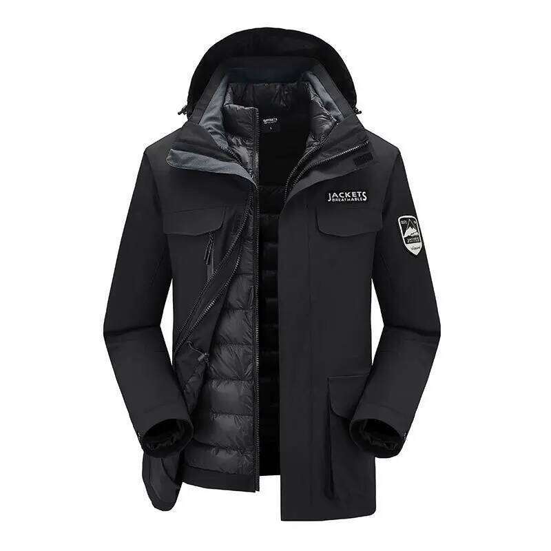 New Women Men Windproof Waterproof Warm Thicken And Down Jacket Ski Clothes Down Two-Piece S-5Xl Size Purchase Jacket
