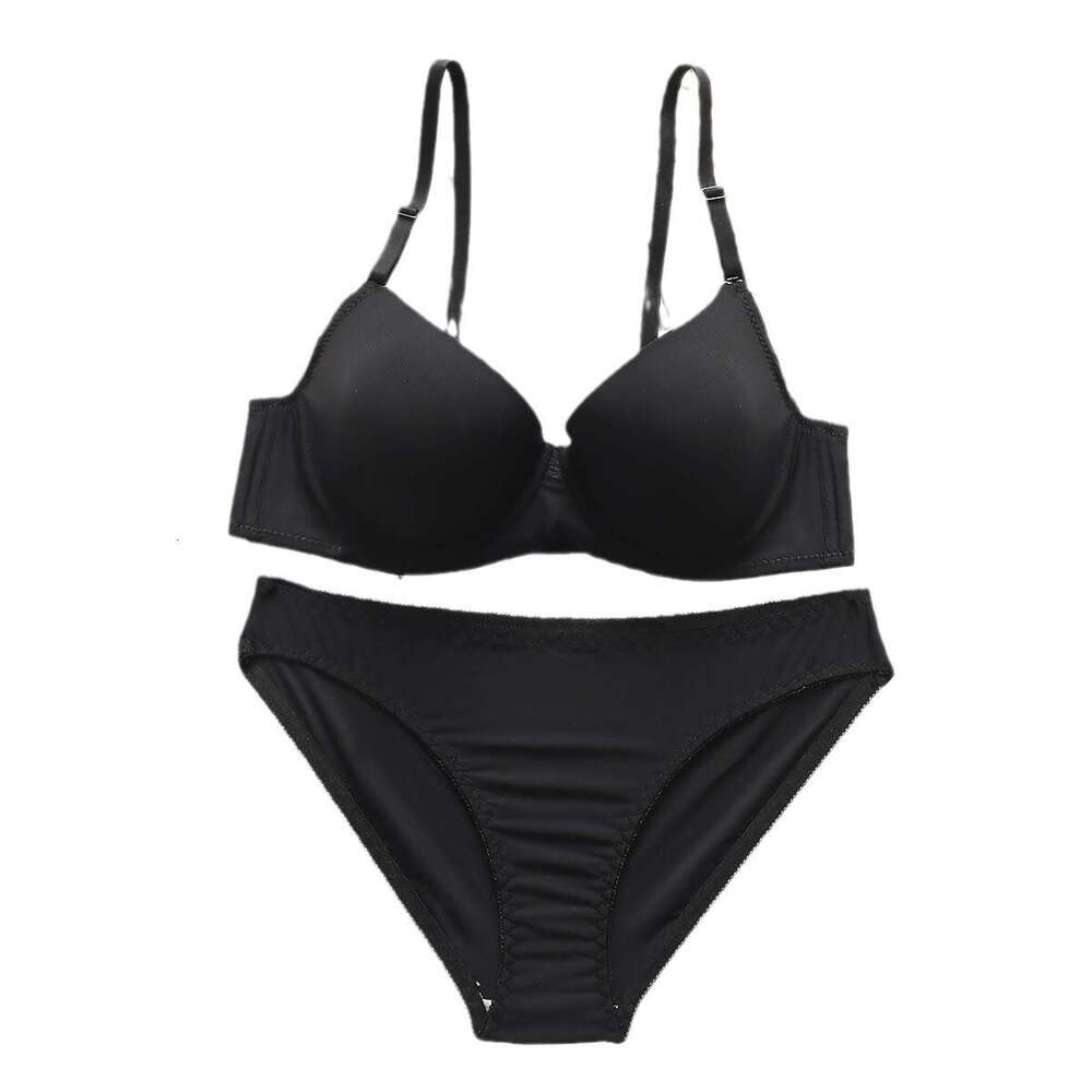 Changli Zi New Underwear Set Breathable Soft Medium Thick Cotton Cup Underwire Bra