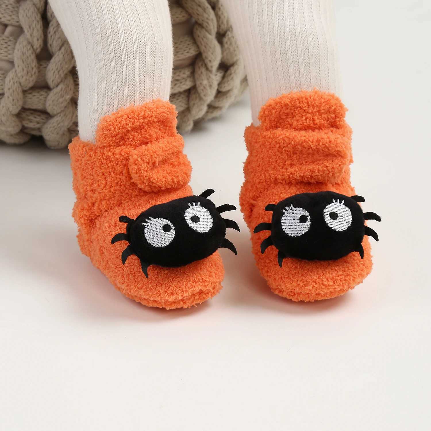 Halloween Pumpkin Baby Booties Slippers Infant Boys Girls Dress Shoes Newborn Crib Shoes Winter Footwear First Walkers PrewalkerJ250930