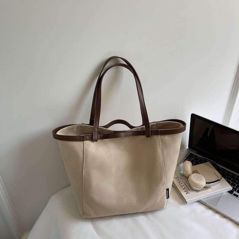 designer bag Luxury bag Large Capacity Canvas Simple Tote Fashion Versatile New Handheld Shoulder Underarm Bag