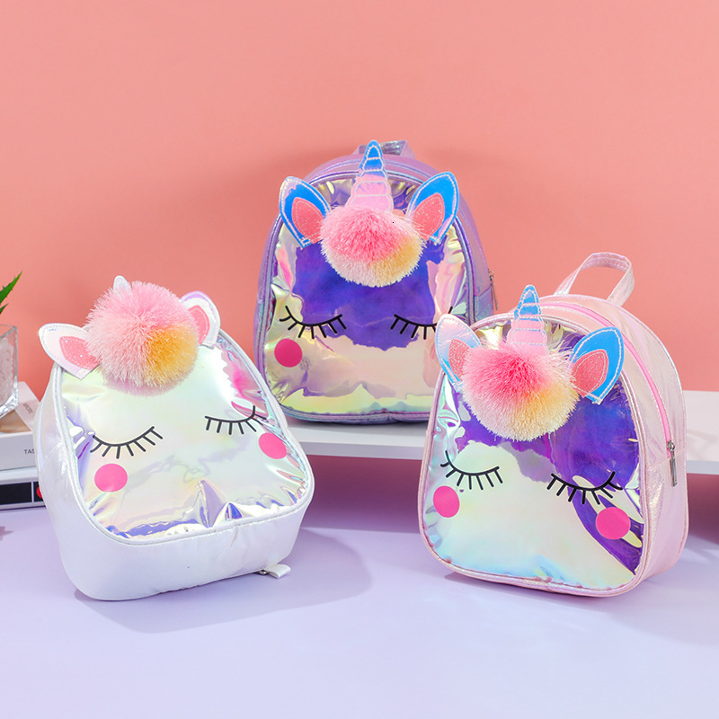 Unicorn Backpacks for Kids Girl Boy Clear Cute Children Schoolbag Summer Bagpack
