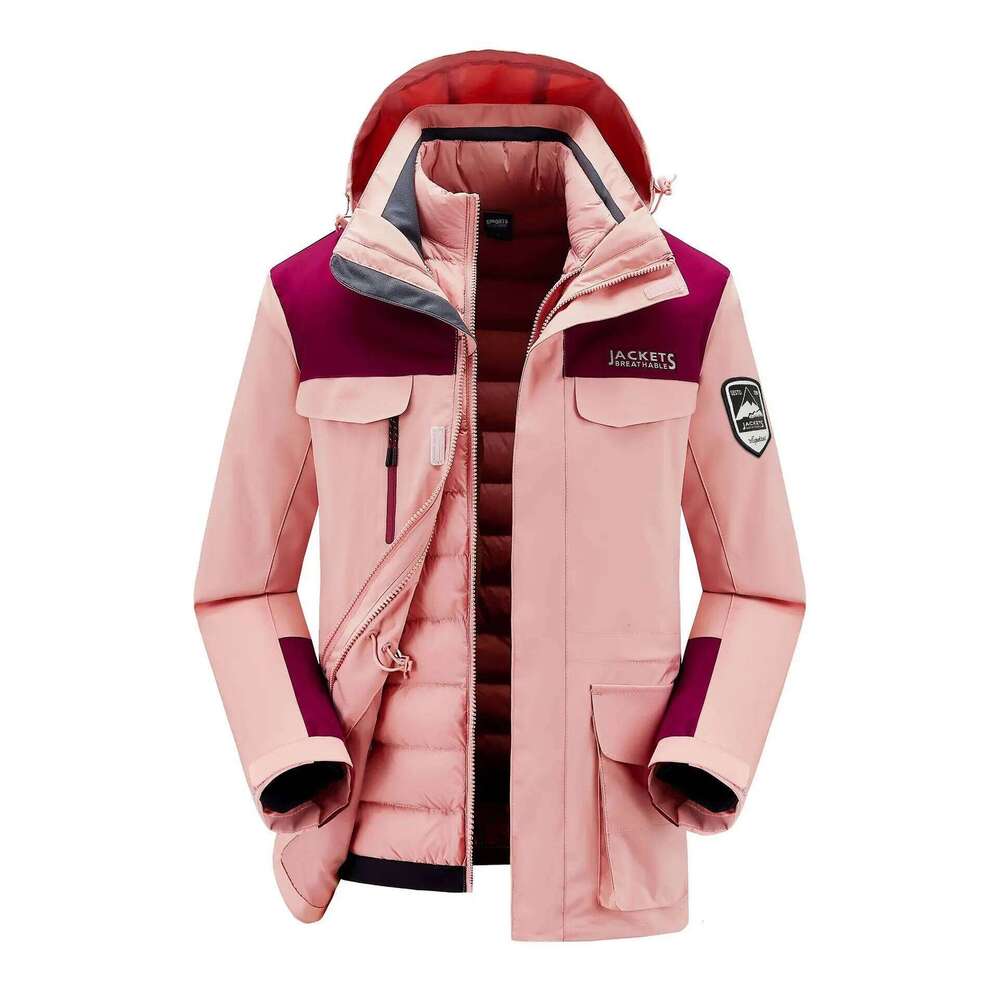 New Women Men Windproof Waterproof Warm Thicken And Down Jacket Ski Clothes Down Two-Piece S-5Xl Size Purchase Jacket