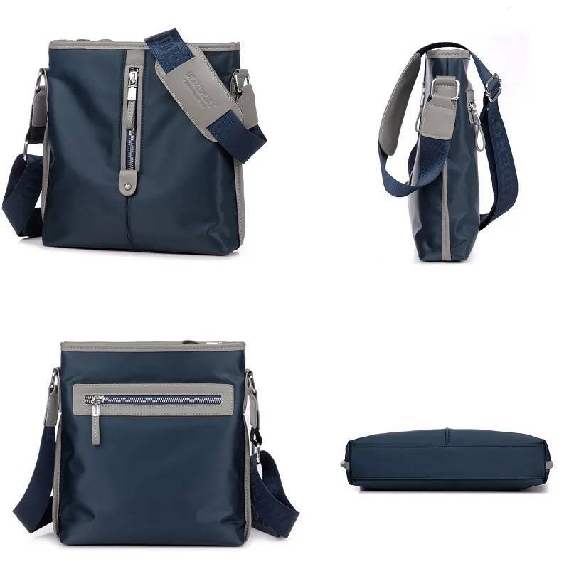 Fashion shoulder bag Oxford men's crossbody bags business waterproof short trip zipper male solid color messenger high-quality
