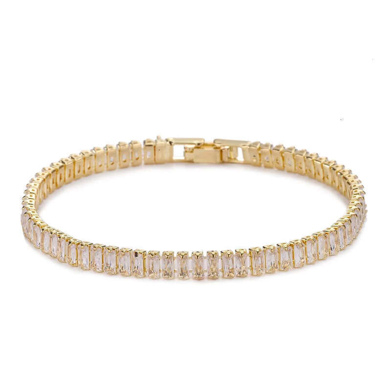 womens new gold tennis dia bracelet with zircon sier plated fashion accessory for gift