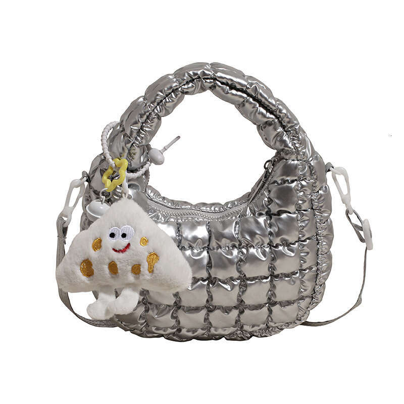 designer bag Luxury bag Fashion Trend Wrinkled Cloud for Women, Handheld Plaid Puff Bag, New Solid Color Single Shoulder Crossbody Bag