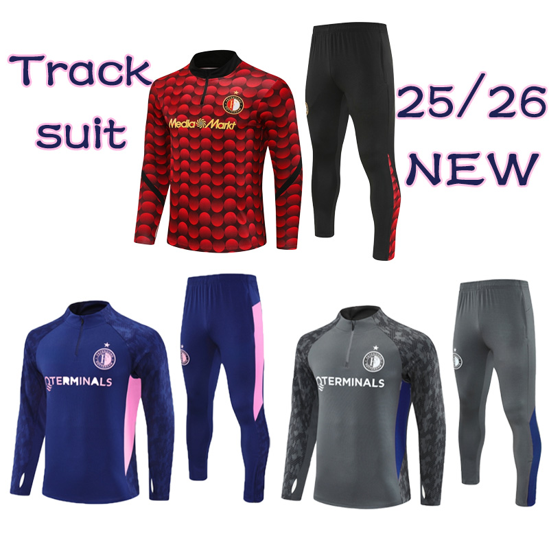 25/26 Season Feyenoords long tracksuit long sleeved training suit kit uniform chandal adult sweatshirt Sweater Men KIDS Feyenoords training shirt long