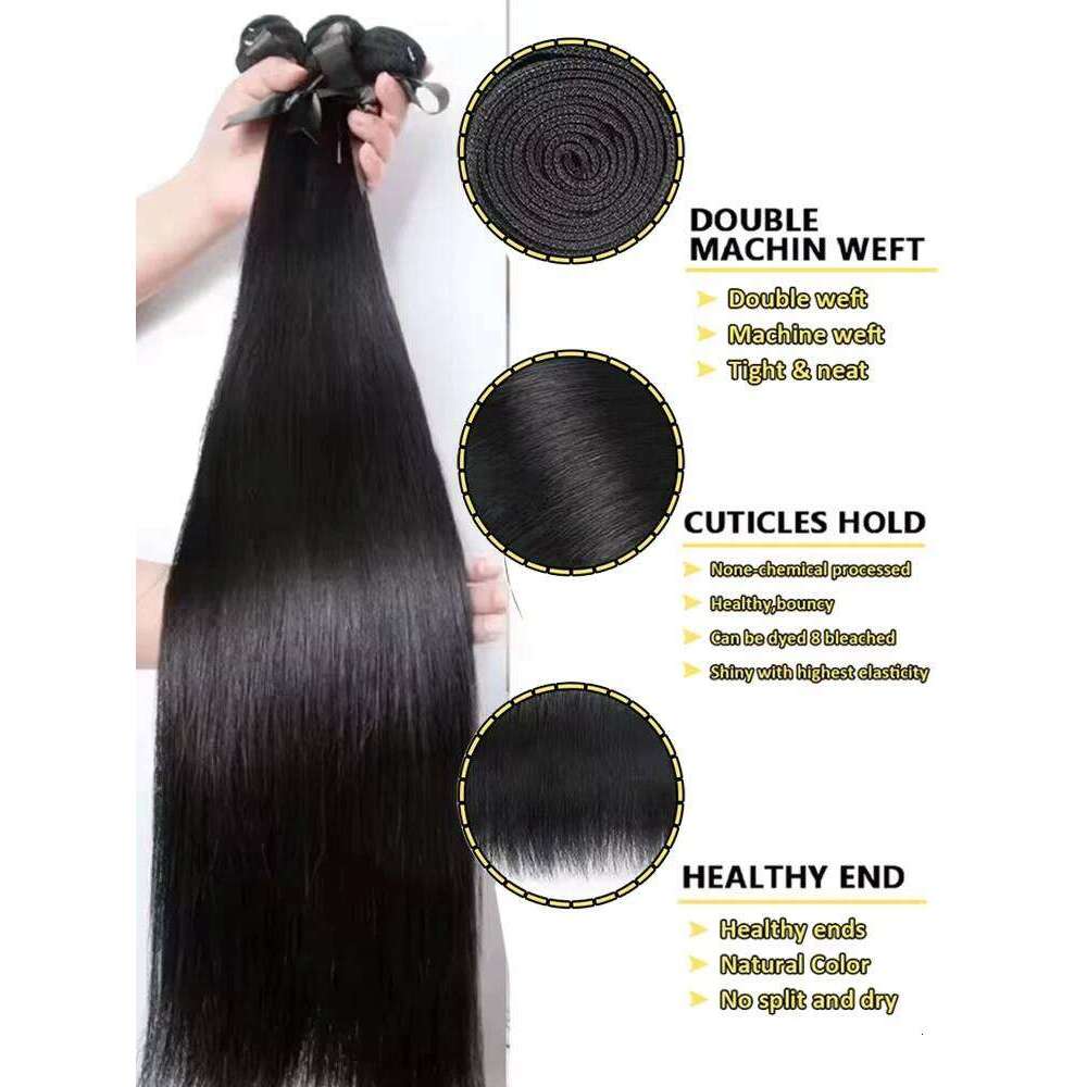30 40 Inch Bone Straight 100% Deal Brazilian Virgin Human 3 4 Bundles Raw Hair Extensions Natural Color Remy Xiusiyuan2510