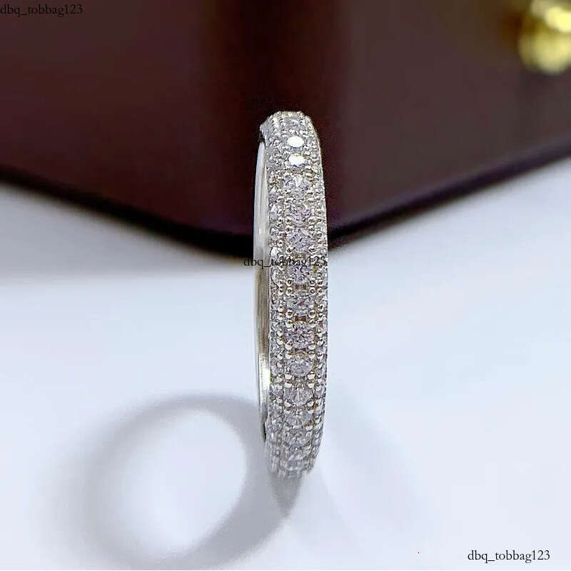 2023 Choucong Wedding Rings Simple Fine Jewelry Pure 100% Sterling Sier Pave White Moissanite CZ Dia Gemstones Eternity Women Engagement Band Ring Gif