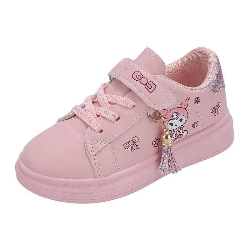 2025 Children's Little White Girls' Student Flat Bottom Casual Sports Low Top Spring Korean Plate Shoes