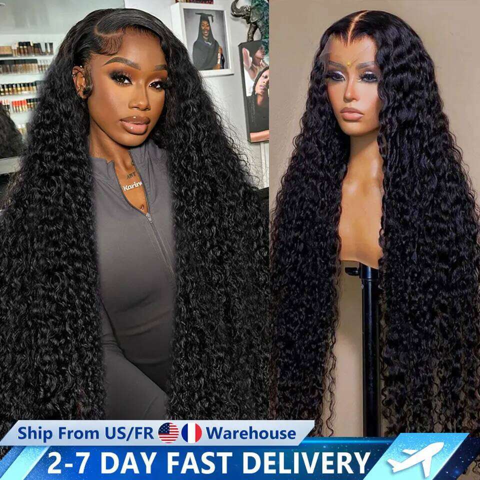 Deep 13X6 HD 30 32 Inch Transparent 13X4 Water Wave Frontal Human Hair Wigs For Women 4X4 Lace Wig Xiusiyuan2510