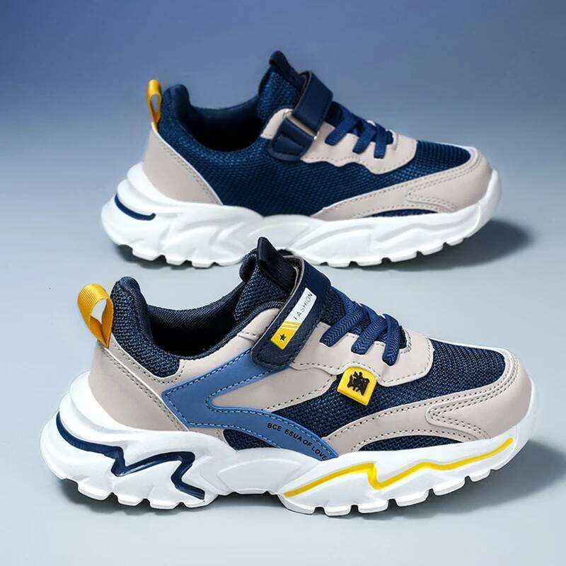 Kids Sports Boys Sneakers Trendy Non-Slip Running Walking Shoes For School Children Lightweight Casual Tennis Footwear