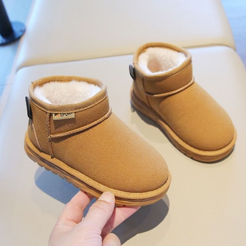 Kids Short Boots Boys Shoes Autumn Winter Children Girls Fashion Boot Kidszworld Toddler Soft Comfortable Warm Snow Shoes Size 25 - 36 K0497
