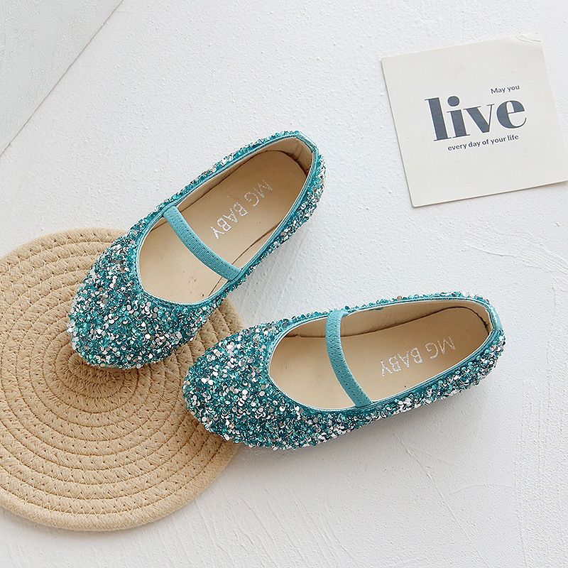 Girls Princess Shoes Sequins Fashion Toddler Children Dance Flats Shoes Kidszworld Fashion Kids Dress Shoes Size 21 - 35 US5.5C-US3Y K0681