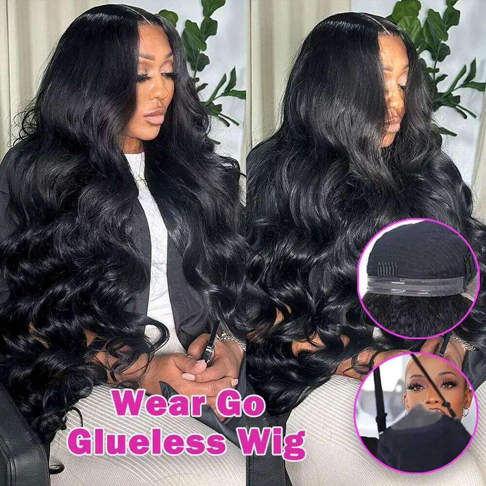 Body Wave 6X4 5X5 Go Glueless Wig Brazilian Human Hair Transparent Ready To Wear Lace Closure Wigs For Women On Sale Xiusiyuan2510