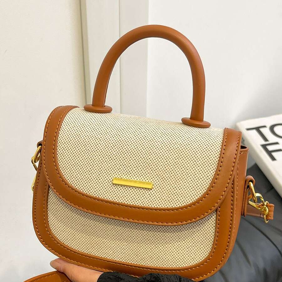 designer bag Luxury bag Fashion New Trendy Versatile Handbag Shoulder Crossbody Stylish Simple Color-Block Saddle Bag