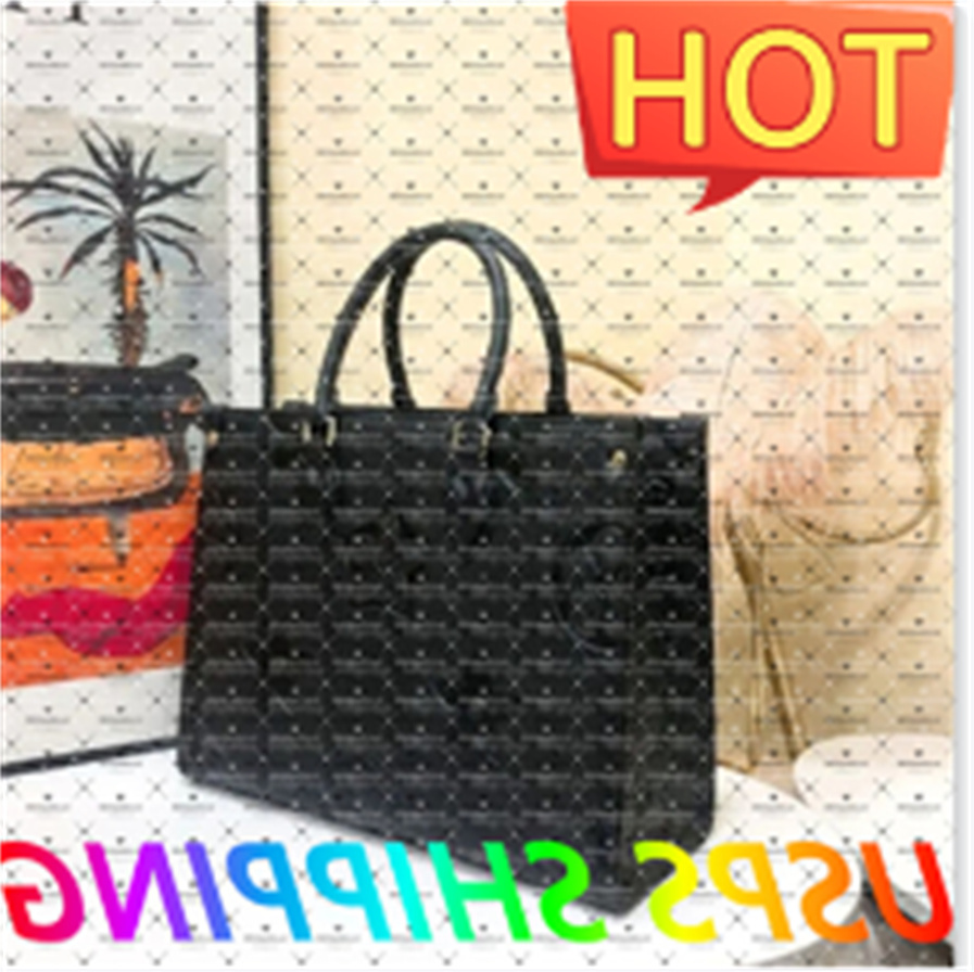10A Designer Bag On the go Womens Bags Embossed Black Flower Large Capacity GM MM Leather The Tote Bag Fashion Women Shoulder Bag luxury Handbags Lady Crossbody Purse