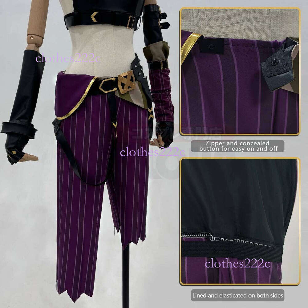 HOLOUN LOL Game Jinx Cosplay Costume Wig Loli Outfit Halloween Christmas Gift Cos Convention