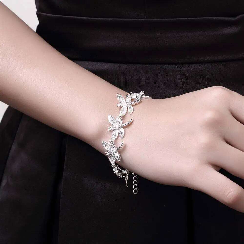 Hot Pretty crystal Dragoy fashion sterling sier Bracelets for woman Wedding party Holiday gift noble fine Jewelry