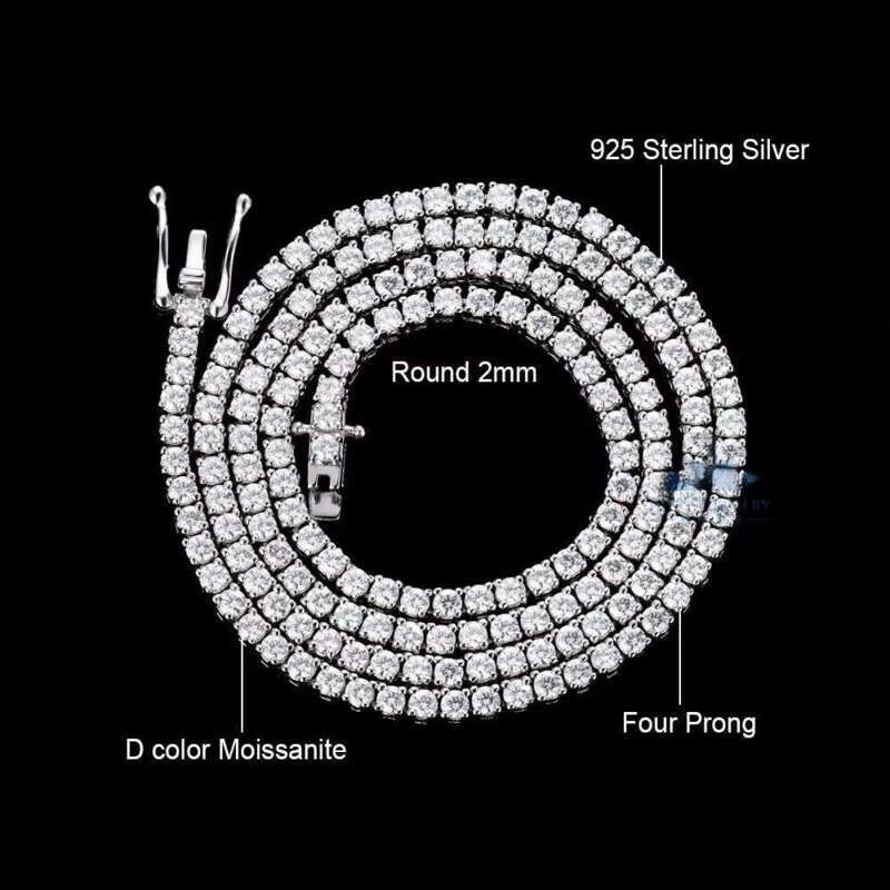 CHEAPEST in HISTORY Large Stock Tennis Chain Necklace Bracelet 2MM 3MM Hip Hop Iced Out Jewelry Moissanite Chains