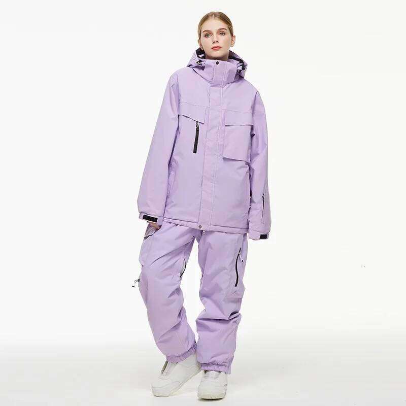New Sport Skiing Suit For Women Men Winter Outdoor Waterproof Windproof Warm Snow Jacket Pants Thick Fashion Clothes Unisex