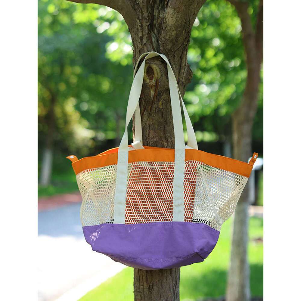 designer bag Luxury bag New Fashion Mesh Beach Portable Large Capacity Outdoor Travel Storage Nylon Shoulder Tote Bag for Women