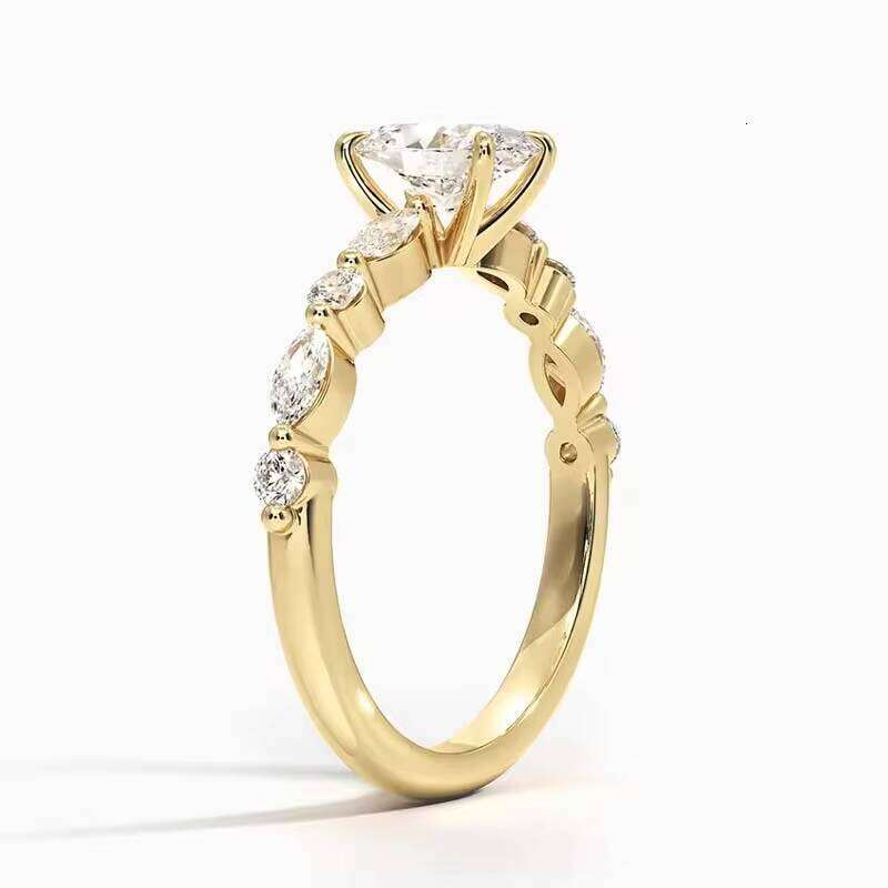 2025 Sterling Silver fashion Oval VVS Moissanite Ring Ring Women Engagement Wedding Jewelry Ring