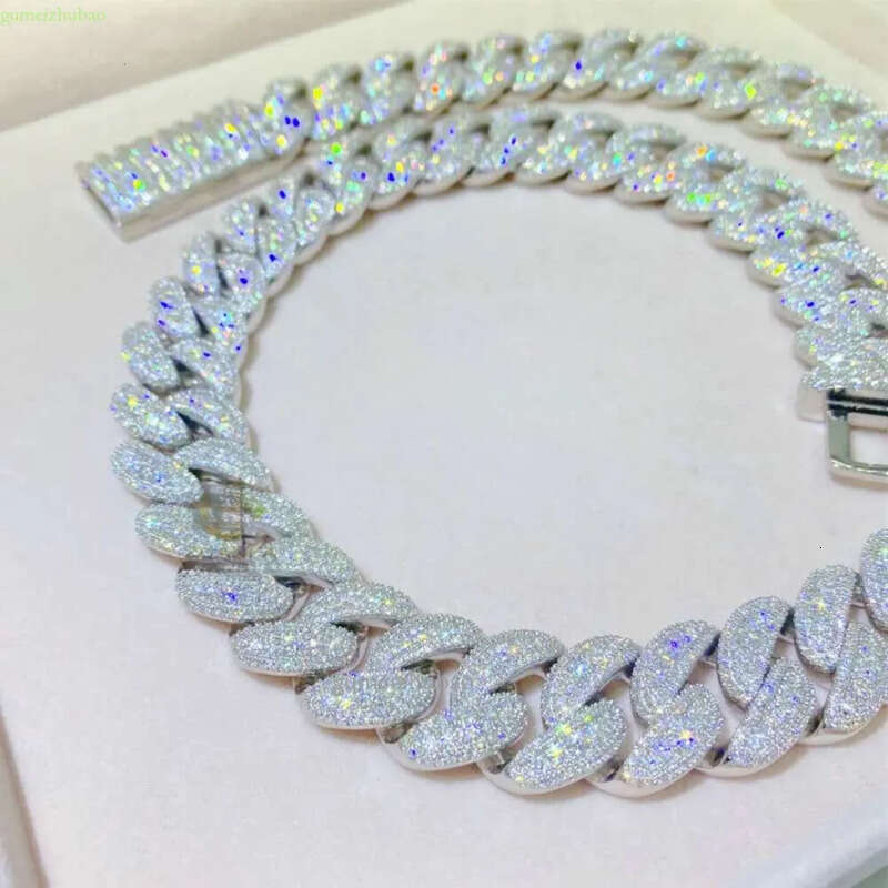 Fresh Bussdown 350g Hiphop 18mm S Iced Out Flawless Moissanite Miami Cuban k Chain