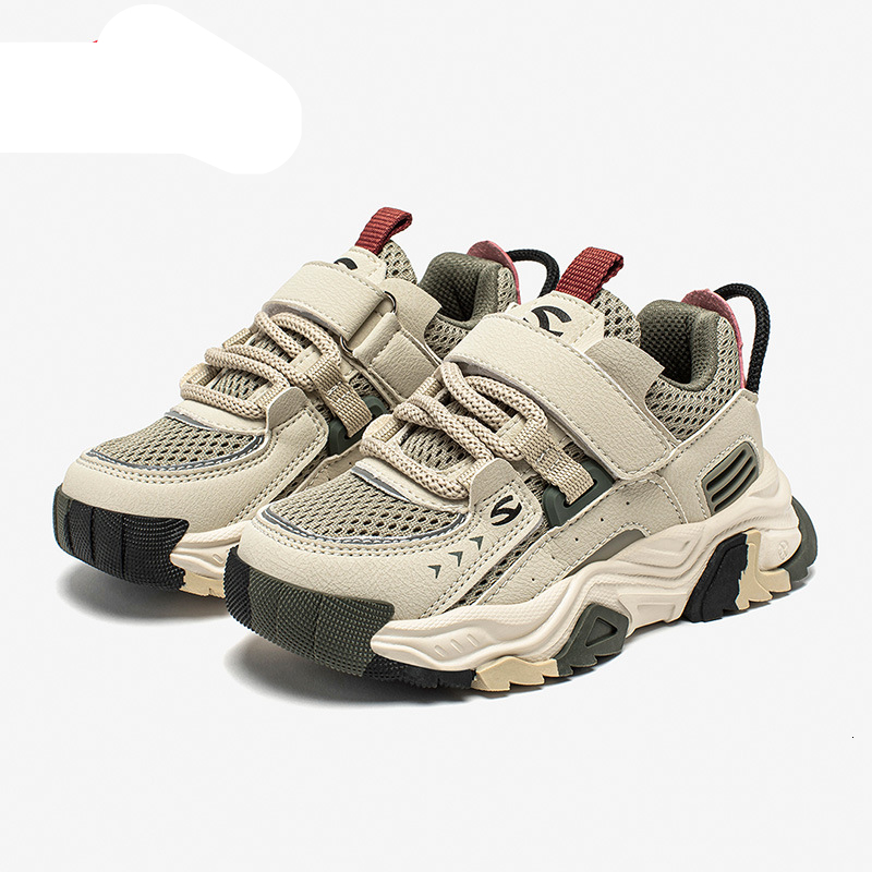 Mesh Breathable Sports Shoes For Boys And Girls Nylon Buckle Designer Shoes Suitable For Big Children's Designer Running Shoes Autumn New Luxury 