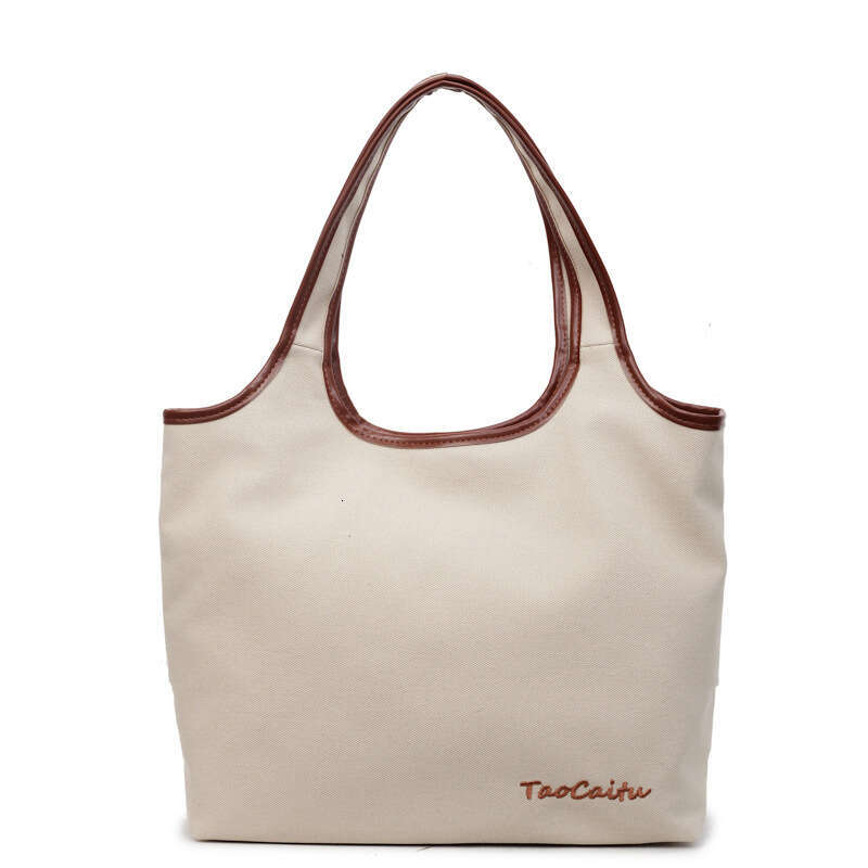 designer bag Luxury bag New College Student Canvas for Women Large Capacity Single Shoulder Commuter Handbag Underarm Tote Bag