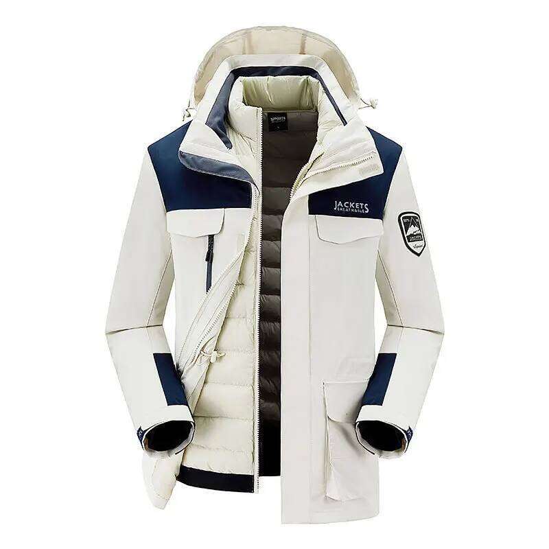 New Women Men Windproof Waterproof Warm Thicken And Down Jacket Ski Clothes Down Two-Piece S-5Xl Size Purchase Jacket