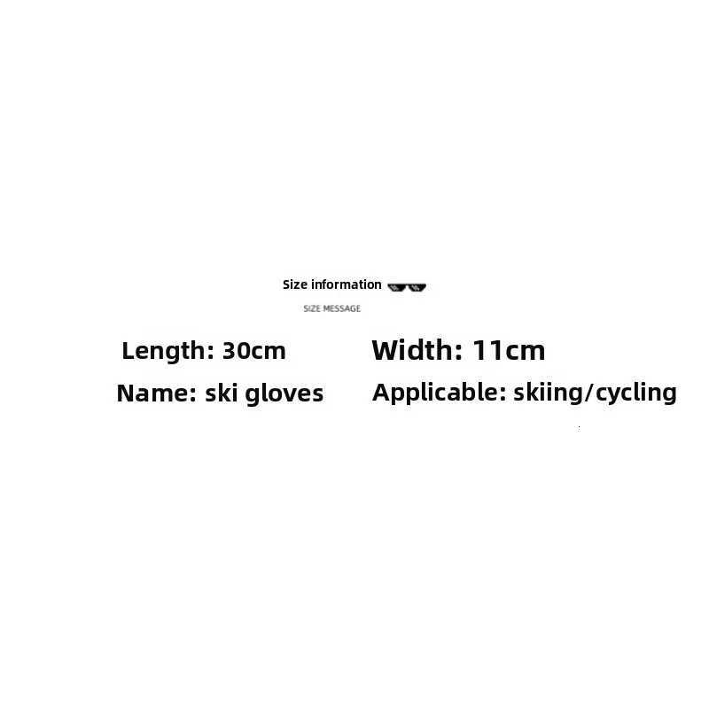 Skiing and cycling outdoor gloves for men and women in winter warm and thickened with fleece anti splashing and anti slip Z250925