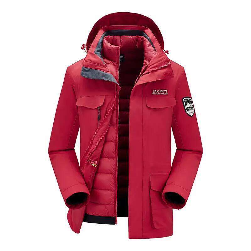 New Women Men Windproof Waterproof Warm Thicken And Down Jacket Ski Clothes Down Two-Piece S-5Xl Size Purchase Jacket