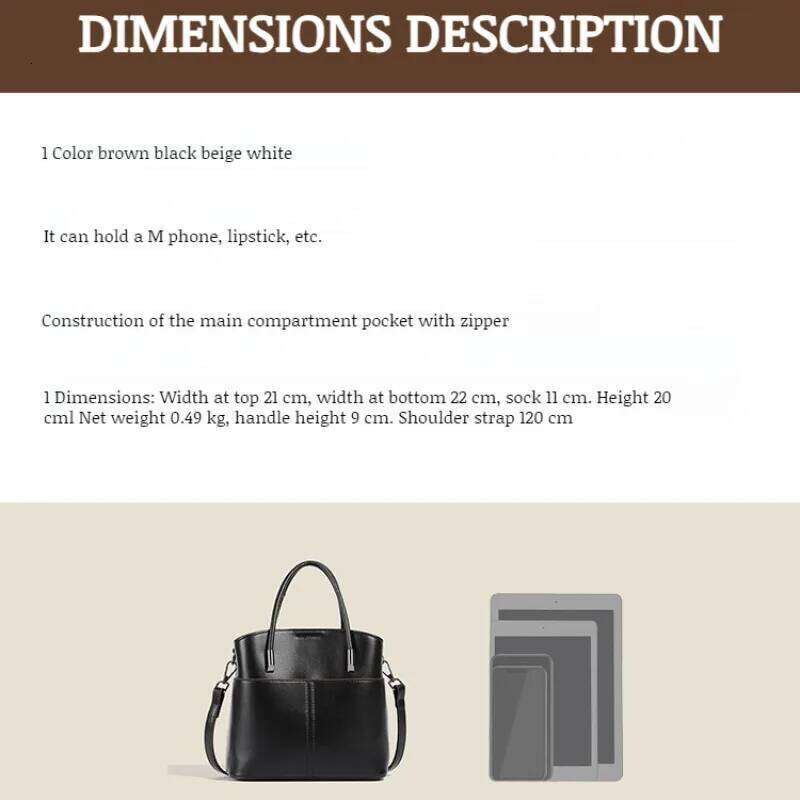 Italian Popular Cowhide Large-Capacity Bag/Ladies Large Capacity Casual Body Bucket Bag