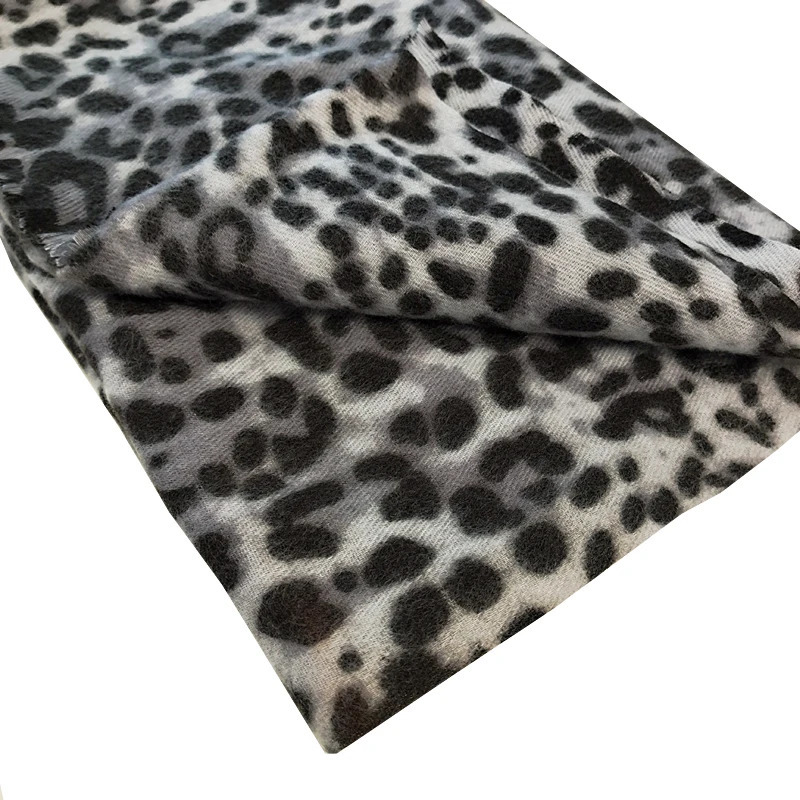 Printed Leopard Imilation Cashmere Scarf For Women Long Pashmina Shawl Wrap Thick Stole Echarpe 20080cm 250930