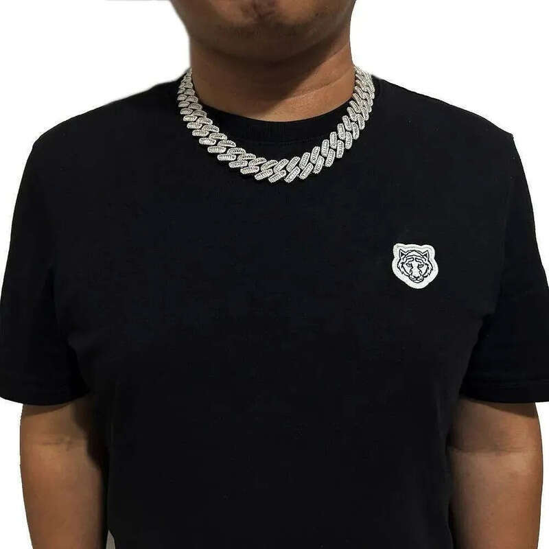 hip hop jewelry cuban link chain 15mm s sier fashion necklace iced out fully vvs baguette moissanite dia men necklaces