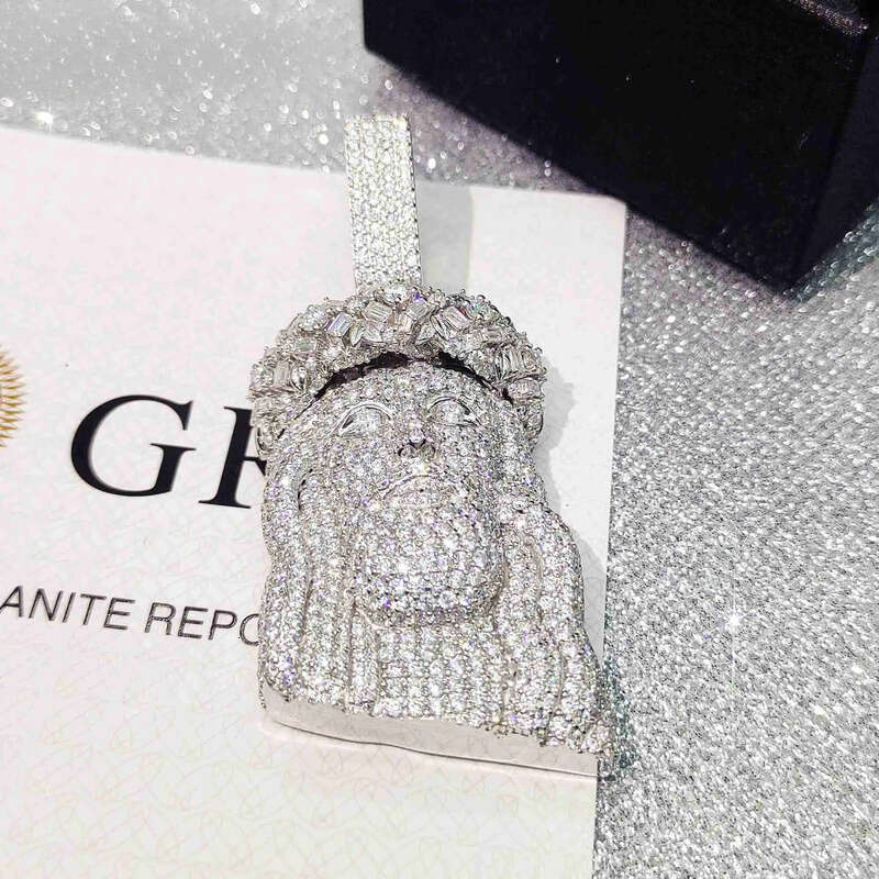 Necklace custom pendant charm Pass Dia Tester Moissanite Hip Hop Jewelry S Jesus