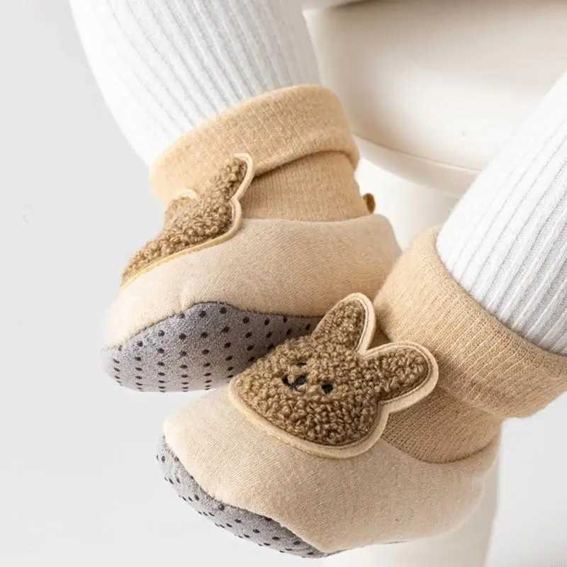 Pack of 1 Pair Infant Socks Cartoon Pattern Nonslip Fllor Shoes Cotton L8RBJ250930