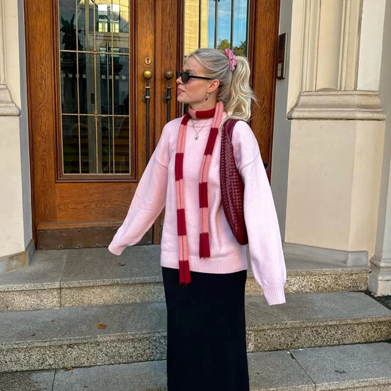 Spicy Girl Dopamine Scarf Y2k Striped Scarf Collocation Clothing Accessories Rainbow Color Long N Scarves Korean Style 250929