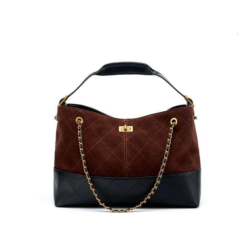 designer bag Luxury bag Handbag Commuter High-End Feel Shoulder Large Capacity Suede New Women's Crossbody Genuine Leather Bucket Bag