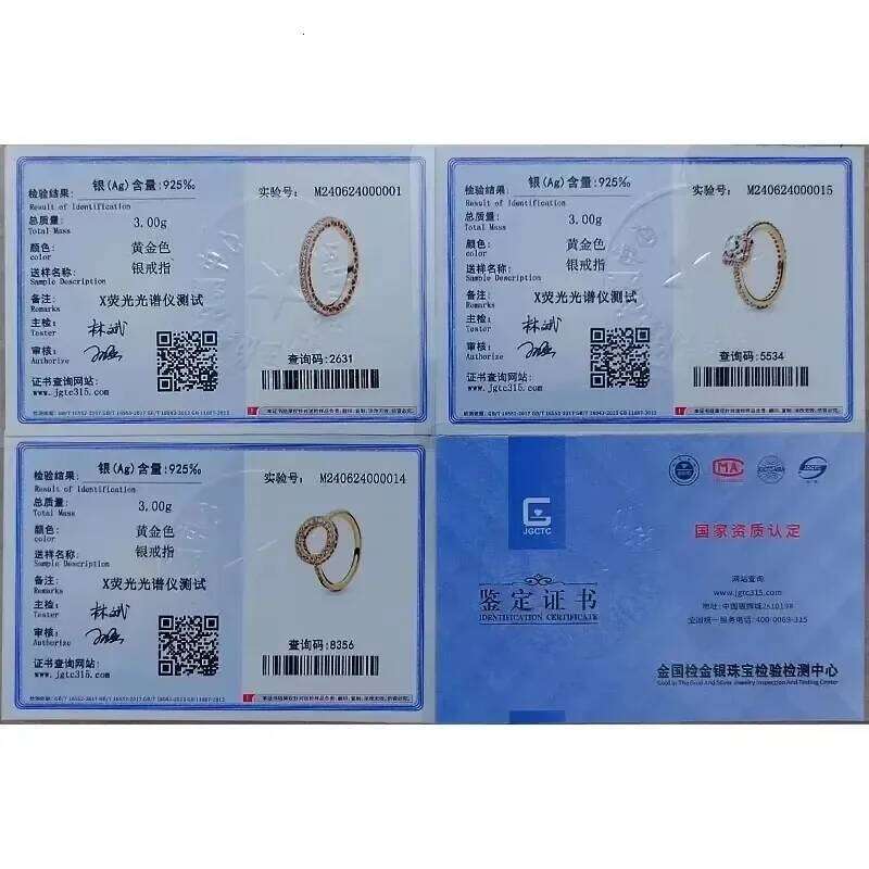 Gold Color Series Sterling Sier Classic Square Heart shaped Crown Ring Exquisite Charm Jewelry Birthday Gifts