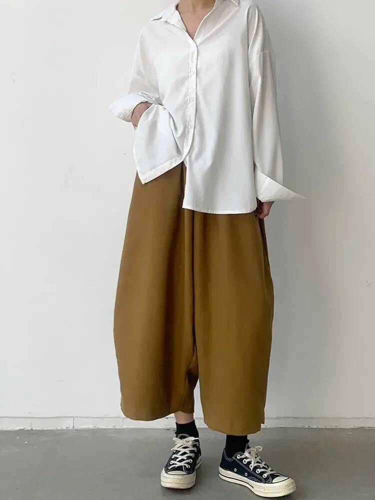 2023 Autumn Casual Harem Women Cotton High Waisted Trousers Retro Loose Bloomers Women's Oversize Pants Baggy Sweatpants dongdumaoyi